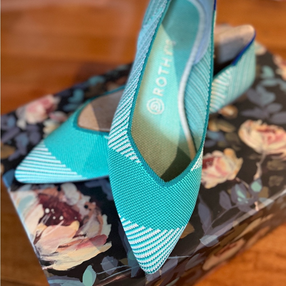 Rothy's Women's Calypso Teal Flats 9W barely worn The Point
